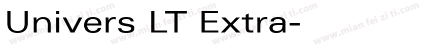 Univers LT Extra字体转换